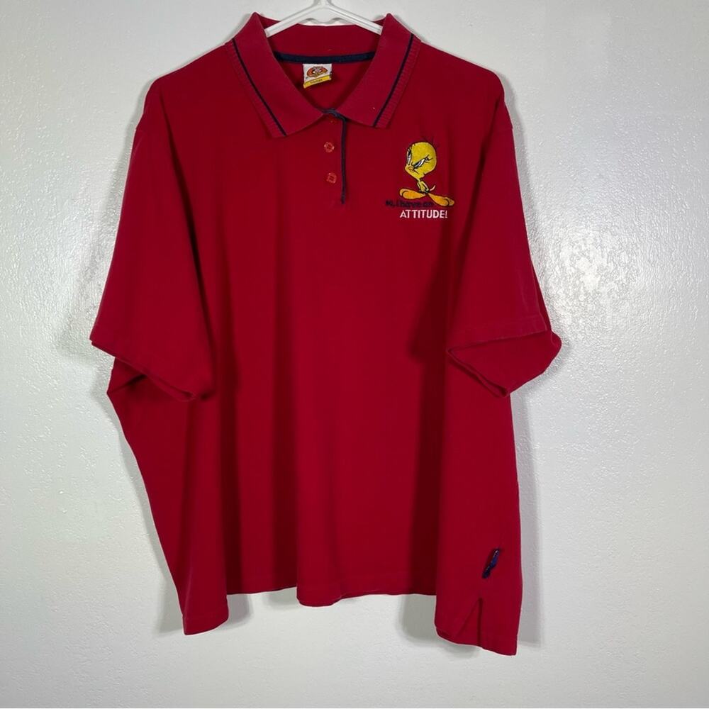Looney Tunes Woman, Tweety Bird Attitude Embroidered Polo Similar to Size 22W/24